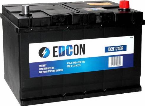 Edcon DC91740R - Стартерная аккумуляторная батарея, АКБ autodnr.net
