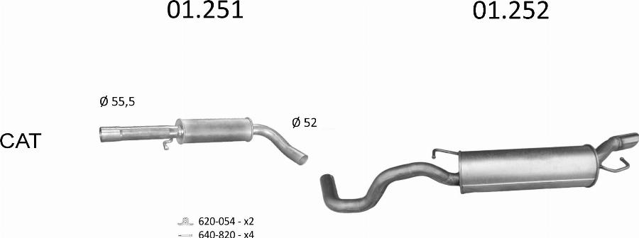 Edex 108 - Система випуску ОГ autocars.com.ua