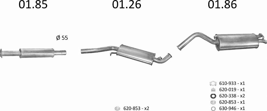 Edex 120 - Система випуску ОГ autocars.com.ua