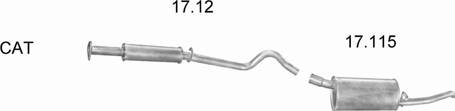 Edex 12.16 - Середній глушник вихлопних газів autocars.com.ua