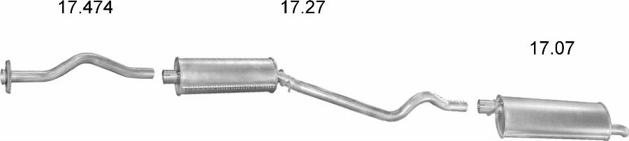 Edex 12.88 - Середній глушник вихлопних газів autocars.com.ua