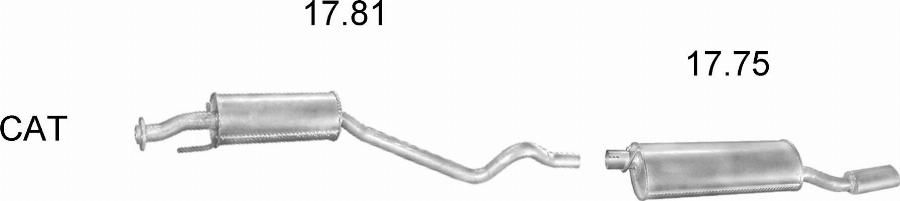 Edex 13.15 - Середній глушник вихлопних газів autocars.com.ua