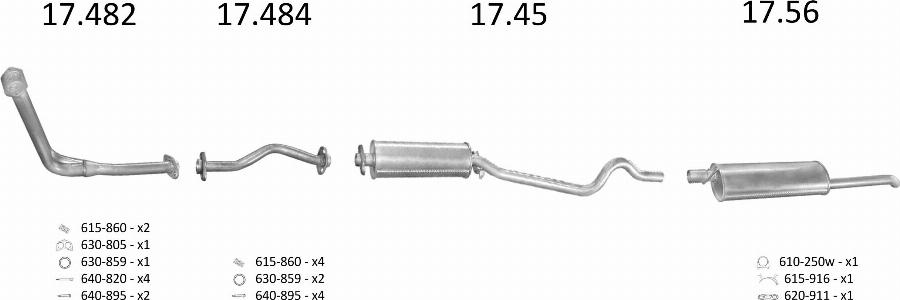 Edex 1329 - Система випуску ОГ autocars.com.ua