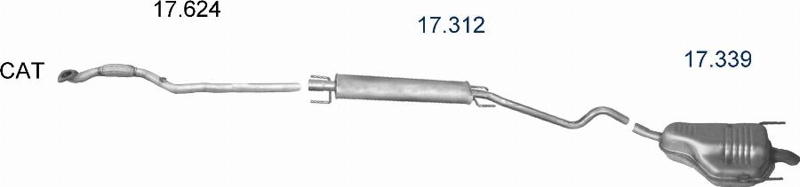 Edex 14.05 - Середній глушник вихлопних газів autocars.com.ua