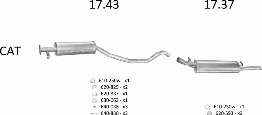 Edex 1453 - Система випуску ОГ autocars.com.ua