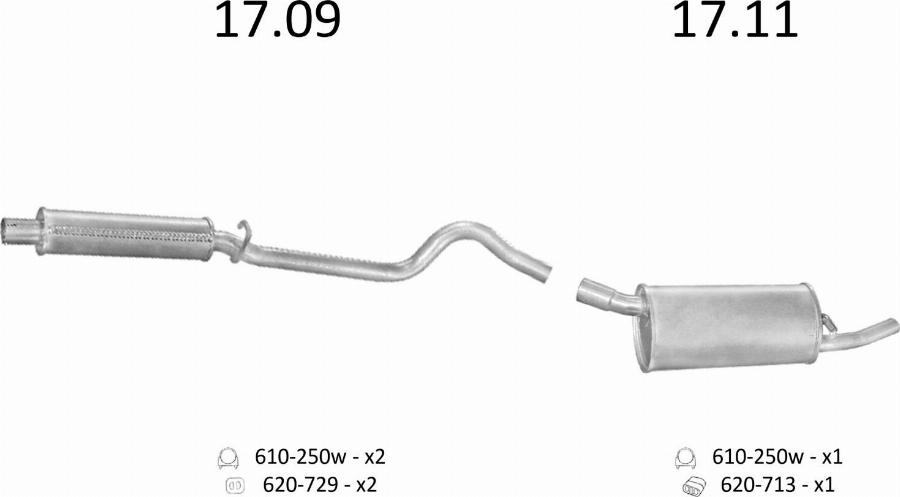 Edex 14.74 - Глушник вихлопних газів кінцевий autocars.com.ua