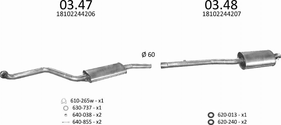 Edex 163 - Система випуску ОГ autocars.com.ua