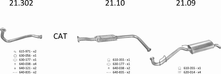 Edex 1696 - Система випуску ОГ autocars.com.ua