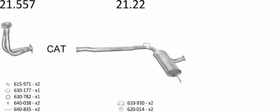 Edex 1725 - Система випуску ОГ autocars.com.ua