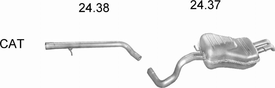 Edex 19.13 - Середній глушник вихлопних газів autocars.com.ua