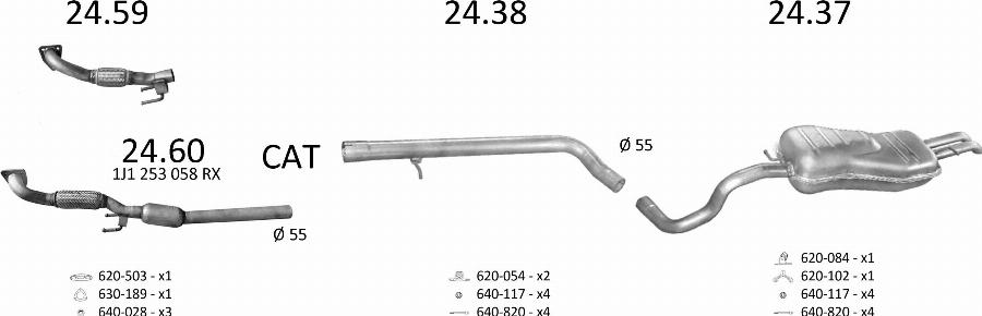 Edex 1914 - Система випуску ОГ autocars.com.ua