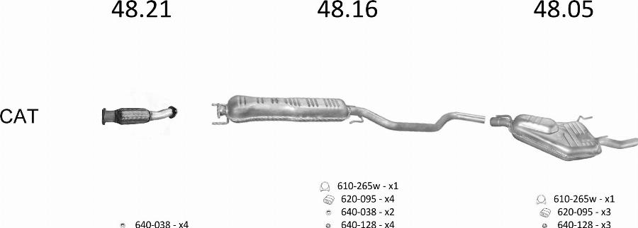 Edex 2291 - Система випуску ОГ autocars.com.ua