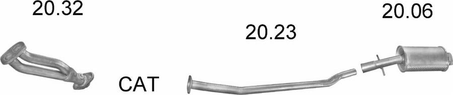 Edex 24.82 - Середній глушник вихлопних газів autocars.com.ua