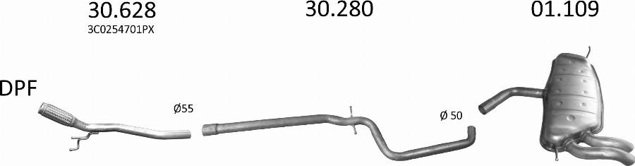 Edex 2661 - Система випуску ОГ autocars.com.ua