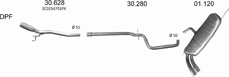 Edex 2806 - Система випуску ОГ autocars.com.ua