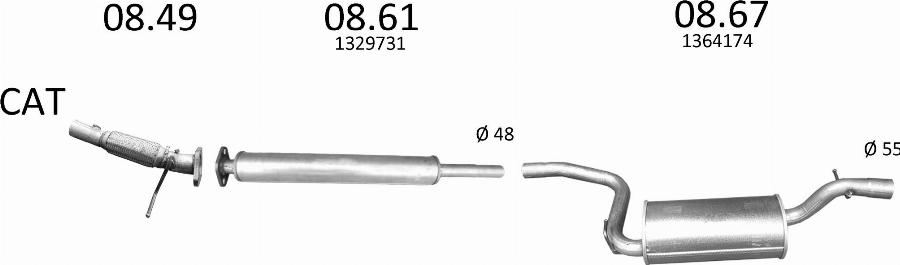 Edex 2820 - Система випуску ОГ autocars.com.ua