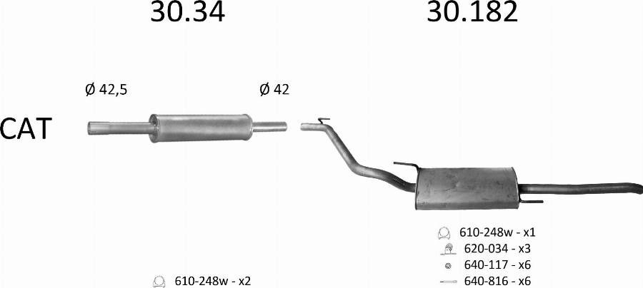 Edex 2856 - Система випуску ОГ autocars.com.ua