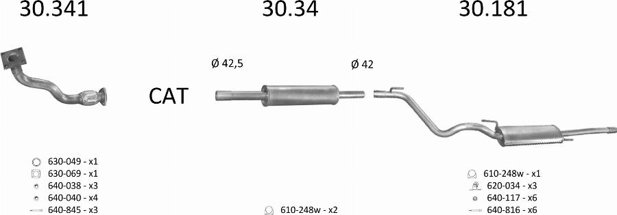 Edex 2858 - Система випуску ОГ autocars.com.ua