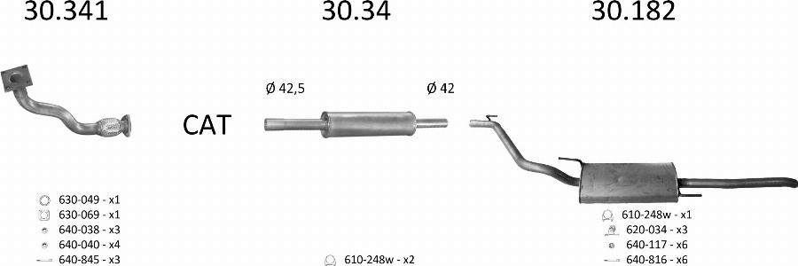 Edex 2859 - Система випуску ОГ autocars.com.ua