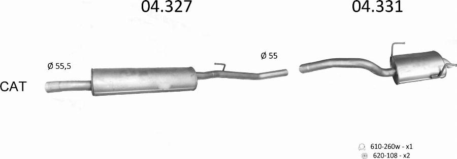 Edex 286 - Система випуску ОГ autocars.com.ua