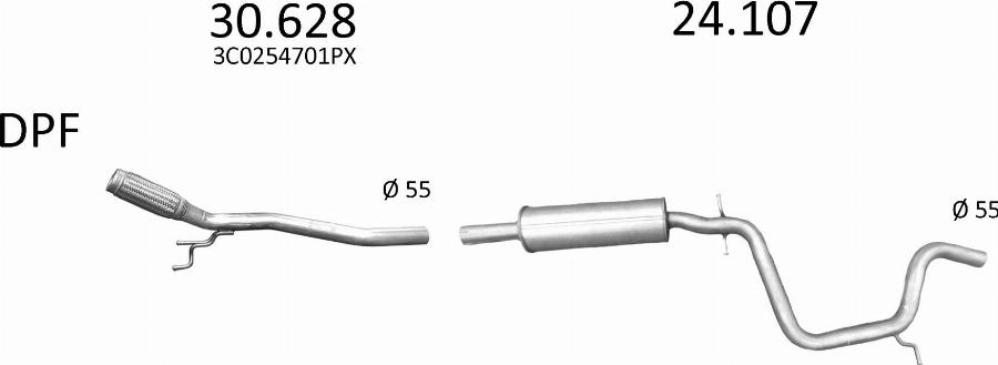 Edex 2913 - Система випуску ОГ autocars.com.ua