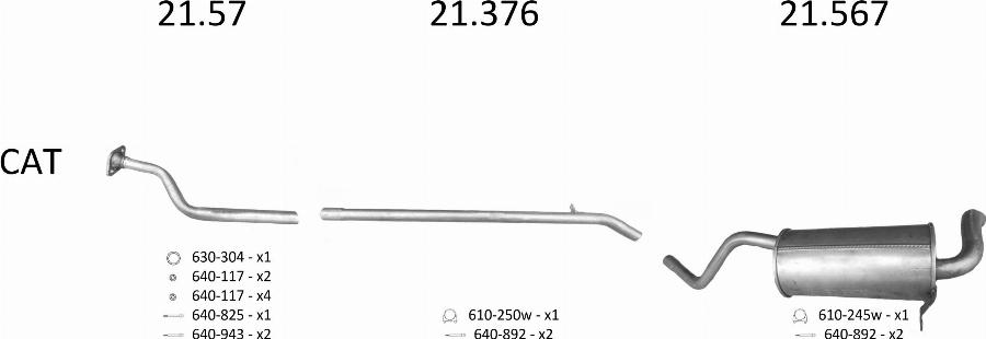 Edex 2929 - Система випуску ОГ autocars.com.ua