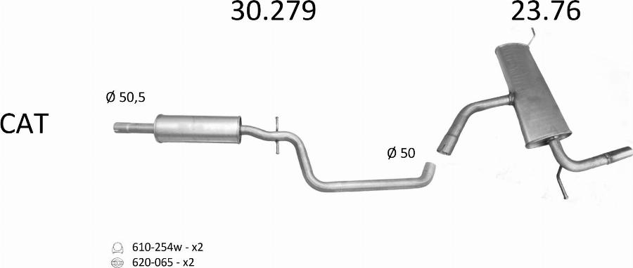 Edex 2942 - Система випуску ОГ autocars.com.ua