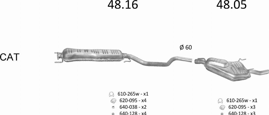 Edex 2956 - Система випуску ОГ autocars.com.ua