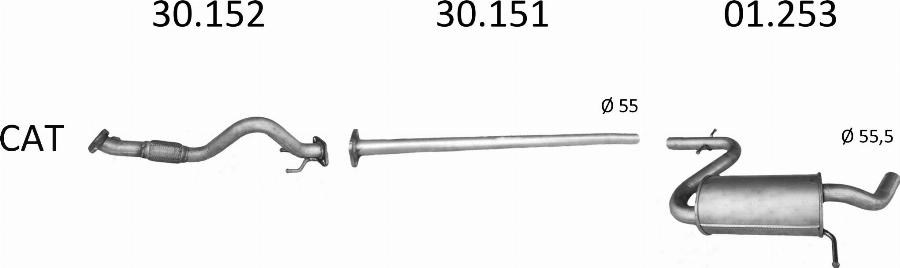 Edex 2959 - Система випуску ОГ autocars.com.ua