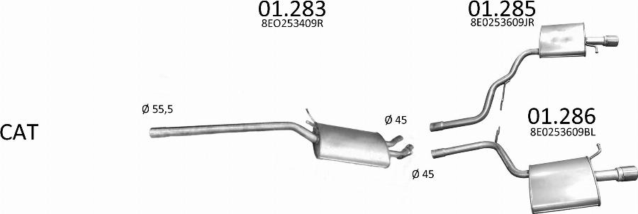Edex 2980 - Система випуску ОГ autocars.com.ua