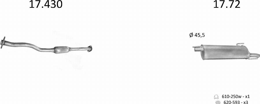 Edex 2983 - Система випуску ОГ autocars.com.ua