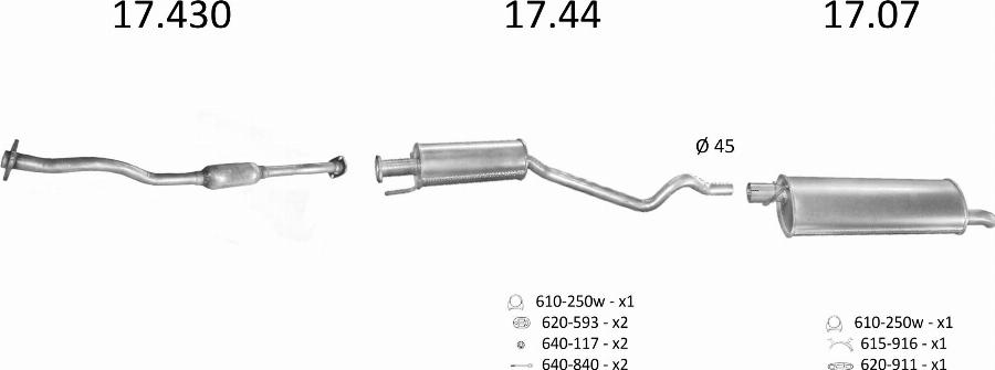 Edex 2984 - Система випуску ОГ autocars.com.ua