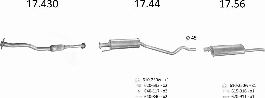 Edex 2987 - Система випуску ОГ autocars.com.ua