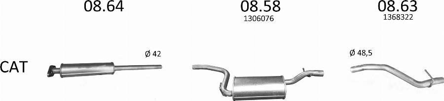 Edex 30.19 - Глушник вихлопних газів кінцевий autocars.com.ua