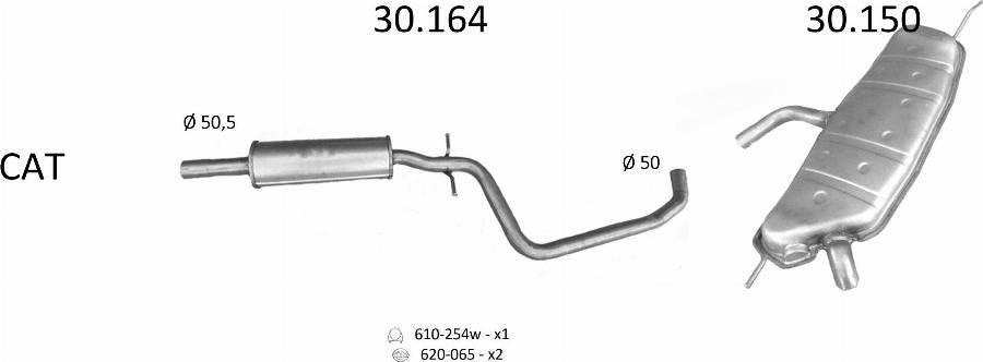 Edex 30.21 - Глушник вихлопних газів кінцевий autocars.com.ua