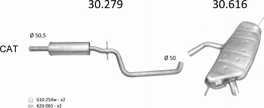 Edex 3022 - Система випуску ОГ autocars.com.ua