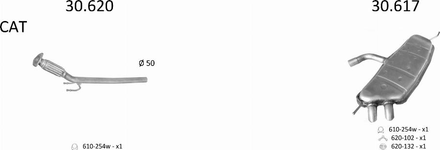 Edex 30.39 - Предглушітель вихлопних газів autocars.com.ua