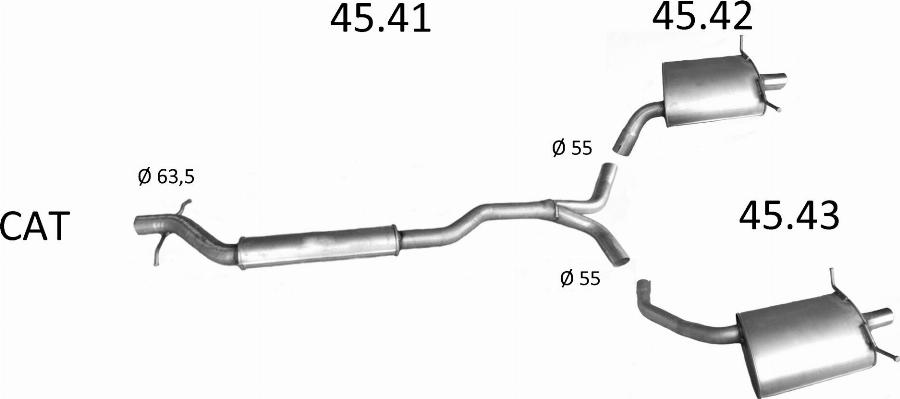 Edex 3046 - Система випуску ОГ autocars.com.ua