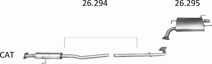 Edex 30.50 - Середній глушник вихлопних газів autocars.com.ua