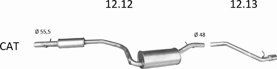 Edex 3053 - Система випуску ОГ autocars.com.ua