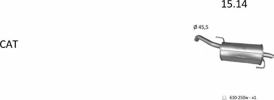 Edex 3055 - Система випуску ОГ autocars.com.ua