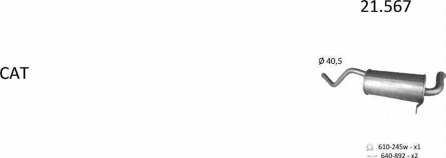 Edex 3063 - Система випуску ОГ autocars.com.ua