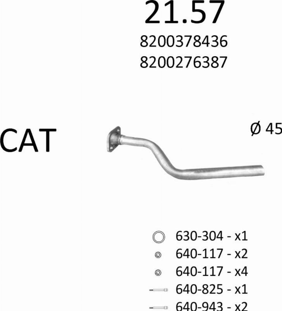 Edex 3095 - Система випуску ОГ autocars.com.ua