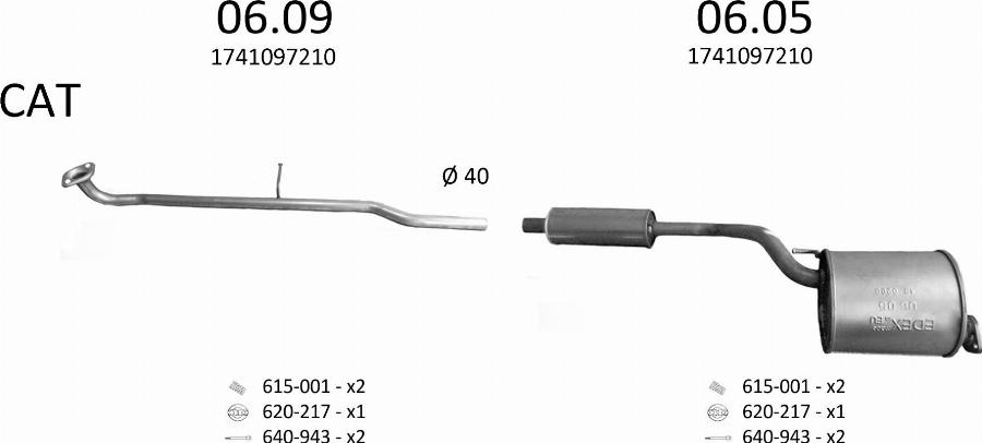 Edex 3114 - Система випуску ОГ autocars.com.ua