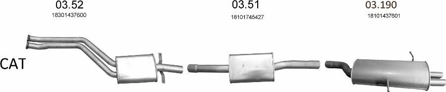 Edex 3119 - Система випуску ОГ autocars.com.ua