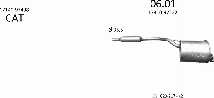 Edex 3127 - Система випуску ОГ autocars.com.ua