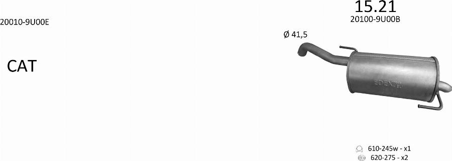 Edex 3128 - Система випуску ОГ autocars.com.ua