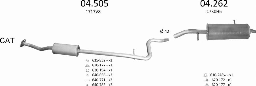 Edex 3156 - Система випуску ОГ autocars.com.ua