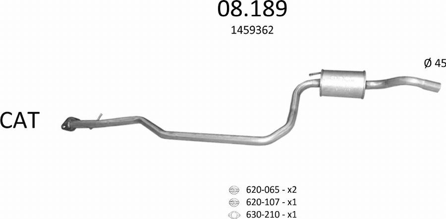 Edex 3159 - Система випуску ОГ autocars.com.ua