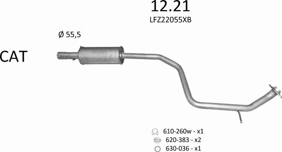 Edex 3160 - Система випуску ОГ autocars.com.ua
